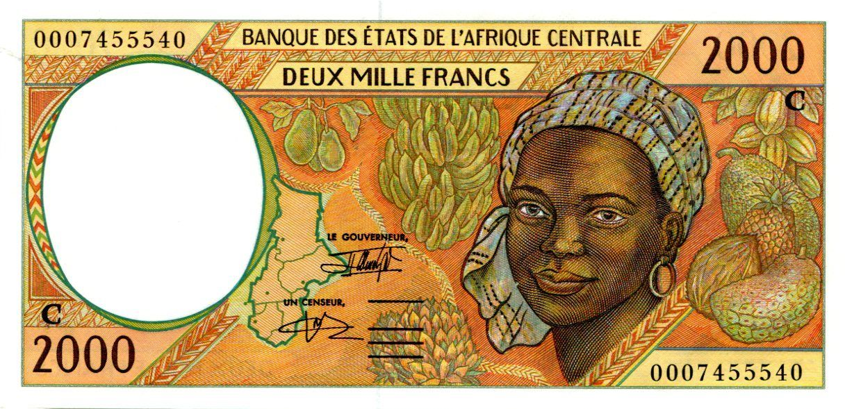 P103 Ch Central African States-Congo 2000 Francs Year 2002